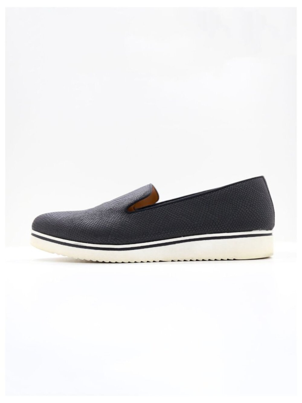 Franco Sarto Flore Black Faux Leather Loafers - 9.5